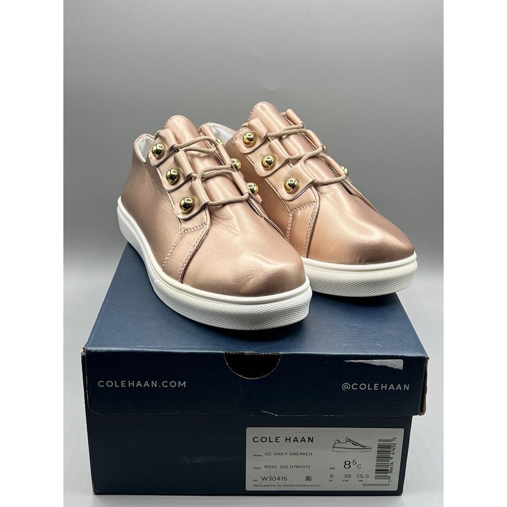 Cole Haan Grand Crosscourt Daily Sneaker Rose Gold Metallic Optic Women 8.5 READ